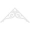 Ekena Millwork Pitch Bordeaux Architectural Grade PVC Gable Pediment, 72"W x 36"H x 1"P (12/12) GPP072X036X100BOR - alternate 4